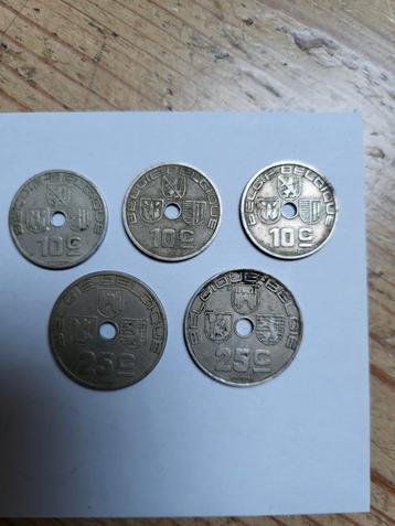 Oude muntjes 10 en 25 centimes