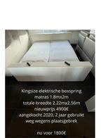 Kingsize elektrische boxspring, Comme neuf, Enlèvement, 180 cm, 200 cm