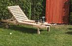 Houten ligstoel te koop  met kussen, Ophalen, Gebruikt, Hout
