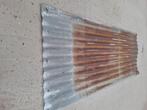 Vintage verroeste golfplaten voor decoratieve doeleinden, Ophalen, Gebruikt
