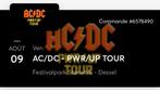 AC/DC - Dessel 9 août - 2 tickets (318eur les deux tickets), Tickets en Kaartjes, Concerten | Rock en Metal