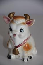 Vintage japan spaarpot geluks koe moneybank cow, Verzamelen, Ophalen of Verzenden, Gebruikt, Steen, Aardewerk of Keramiek, Dier