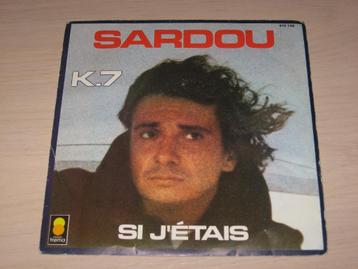 Disque vinyl 45 tours michel sardou k.7 si j'étais beschikbaar voor biedingen