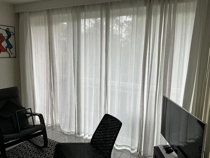 voile gordijnen wit, Huis en Inrichting, Stoffering | Gordijnen en Lamellen, Gebruikt, 200 cm of meer, 100 tot 150 cm, Wit, Ophalen