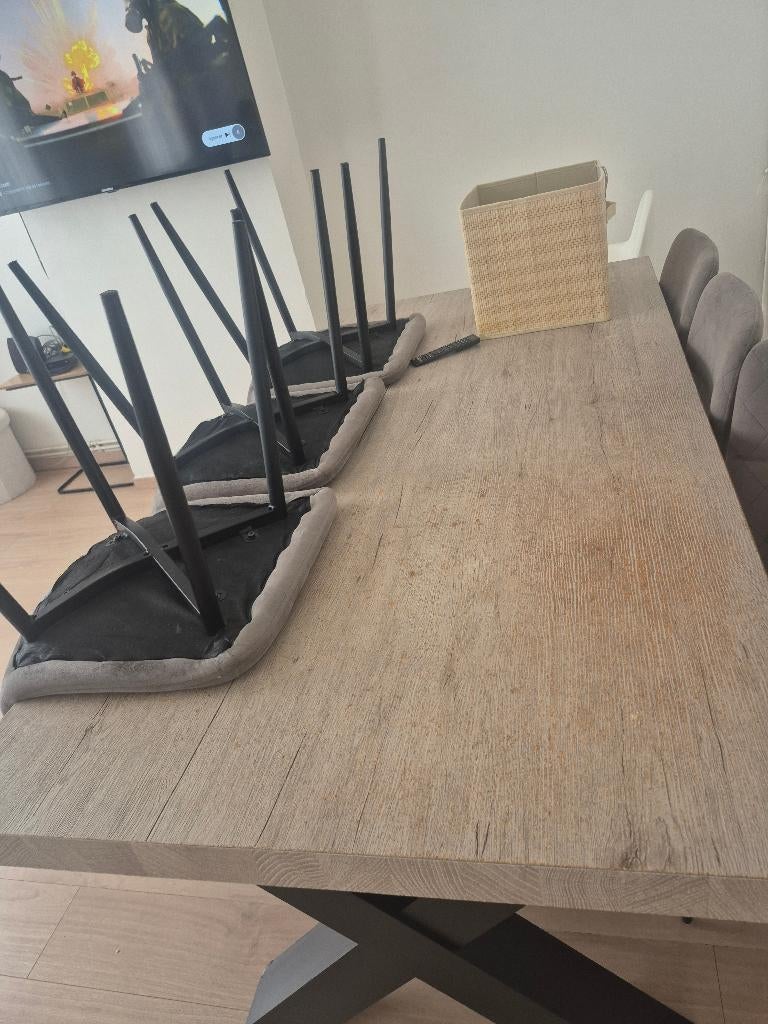 Table avec 6 chaıses, Maison & Meubles, Enlèvement, Utilisé