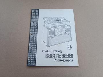 Parts Catalogus Rock-Ola 453/454 (1974) jukebox  beschikbaar voor biedingen