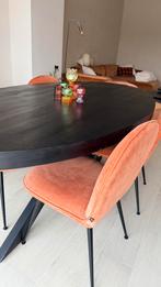 Tafel + 4 stoelen, Huis en Inrichting, Ophalen, Zo goed als nieuw, Modern, Vier personen