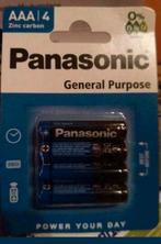 4 batterijen (1 blisterverpakking) Panasonic General R03/AAA, Nieuw, Ophalen of Verzenden