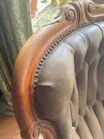 Chesterfield style eenzit, leer, Huis en Inrichting, Fauteuils, Ophalen, Gebruikt, 50 tot 75 cm, Leer