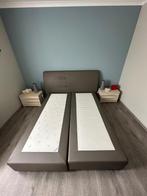 Boxspring, Huis en Inrichting, Slaapkamer | Boxsprings, Ophalen, Gebruikt, Bruin, Tweepersoons