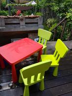 Kindertafel 3 kinderstoelen, Kinderen en Baby's, Ophalen, Zo goed als nieuw