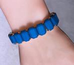 armband blauwe strass, Handtassen en Accessoires, Armbanden, Nieuw, Met strass, Overige materialen, Blauw