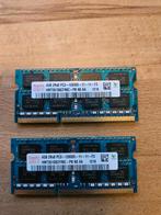Laptop RAM Memory 2x 4GB Hynix 2Rx8 PC3-12800S-11-11-F3, Computers en Software, RAM geheugen, Gebruikt, DDR3, Ophalen of Verzenden