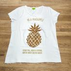 t-shirt Dames wit-goud K-Design maat L (eerder medium), Kleding | Dames, Ophalen of Verzenden, Maat 42/44 (L), Wit