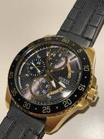 Guess W0798G3  heren horloge gold siliconen band, Ophalen of Verzenden, Zo goed als nieuw, Guess