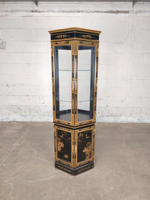 Vintage Chinese vitrinekast, Huis en Inrichting, Kasten | Vitrinekasten, Zo goed als nieuw, Ophalen