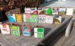 Lot van 18 vintage olieblikken, Verzamelen, Ophalen of Verzenden, Gebruikt, Verpakking