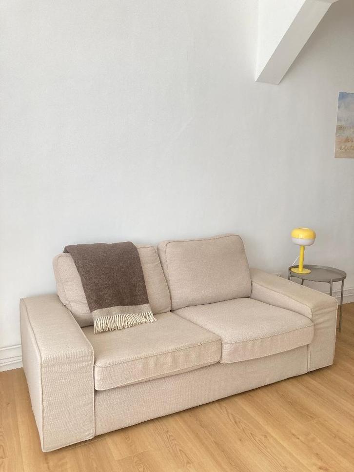 IKEA KIVIK 2-seater sofa, beige., Maison & Meubles, Canapés | Salons, Utilisé, 150 à 200 cm, 75 à 100 cm, Enlèvement