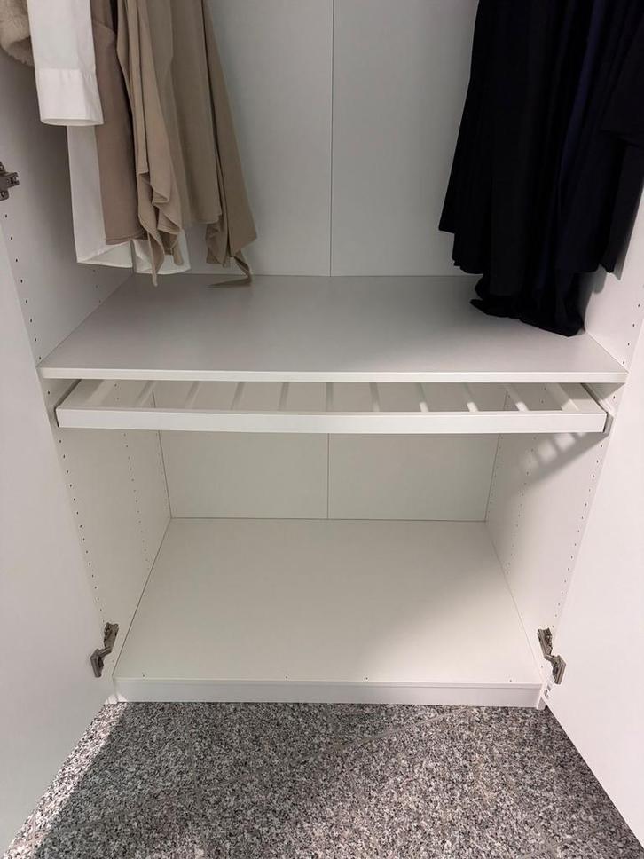 2x KOMPLEMENT Uittrekbare broekhanger, wit, 100x58 cm, Huis en Inrichting, Kasten | Lockerkasten, Zo goed als nieuw, Ophalen
