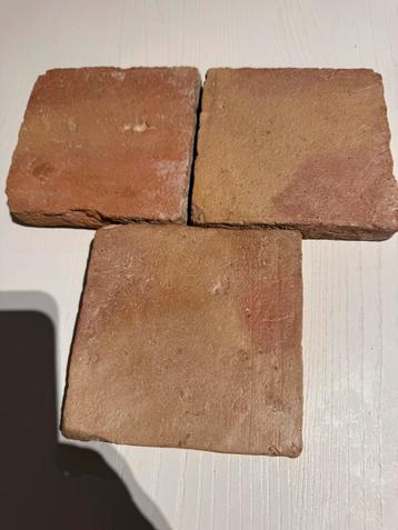 Oude terracotta tegels 10x10., Doe-het-zelf en Bouw, Tegels, Ophalen, Gebruikt