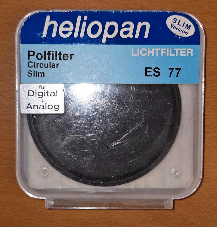 Heliopan Slim Ø77 mm circulair polarisatiefilter, Audio, Tv en Foto, Foto | Filters, Nieuw, Polarisatiefilter, Ophalen of Verzenden