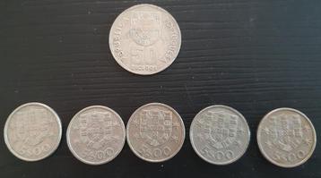 50 escudos 1999 Portugal en 5 munten van 5 escudos beschikbaar voor biedingen