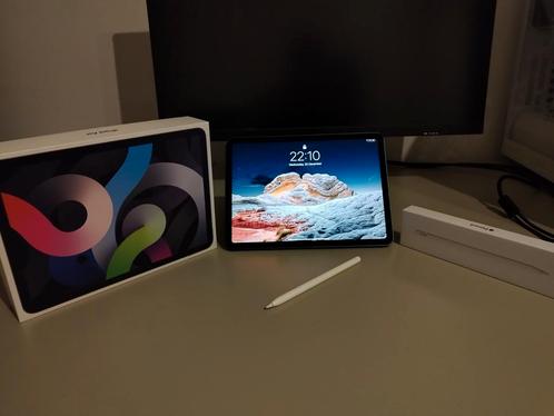 iPad Air 4 64GB + Apple Pen Gen2, Informatique & Logiciels, Apple iPad Tablettes, Utilisé, Apple iPad, Wi-Fi, 64 GB, Enlèvement