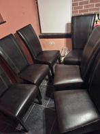 6 chaise en cuir, Brun, Enlèvement, Cuir, Cinq, Six Chaises ou plus