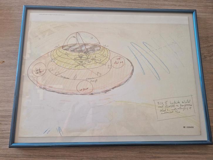 Panamarenko Bing II hybride schotel , uitgegeven 2004 DSM, Antiek en Kunst, Kunst | Litho's en Zeefdrukken, Ophalen of Verzenden