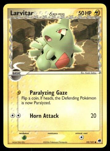 Larvitar δ 52/101 - Dragon Frontiers beschikbaar voor biedingen