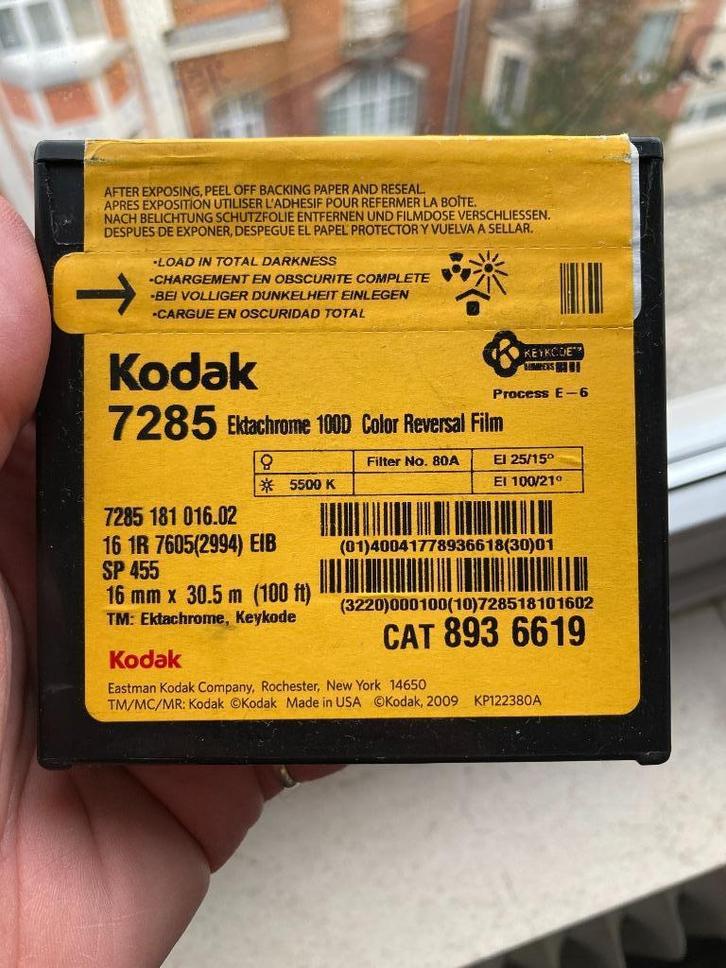 30m Ektachrome Kodak 7285 16mm nieuwe film, Audio, Tv en Foto, Fotocamera's Analoog, Nieuw, Kodak, Ophalen of Verzenden