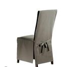 4 housses de chaise, Huis en Inrichting, Ophalen, Gebruikt, Grijs