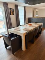 Eettafel met 8 stoelen, Huis en Inrichting, Ophalen, Gebruikt, 200 cm of meer, 50 tot 100 cm