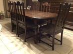Kopie antieke tafel met stoelen - massief hout, Huis en Inrichting, Ophalen, Gebruikt, Eikenhout, Landelijk, klassiek