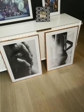 2 cadres 50x70 rose doré  beschikbaar voor biedingen