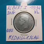 België 20 frank zilver Albert I 1934 VL - Medailleslag !!!, Zilver, Ophalen of Verzenden, Losse munt, Zilver