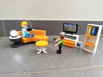 Salon moderne avec lampe - Playmobil 9267 beschikbaar voor biedingen