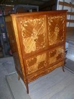 MOOIE MARKETTERIE KAST 4 DEUREN + LADE, Antiek en Kunst, Ophalen