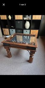 Salontafel of bijzettafel, Minder dan 55 cm, Vierkant, Zo goed als nieuw, Hout