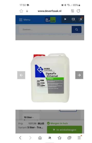 Sigmafix en putzgrund beschikbaar voor biedingen