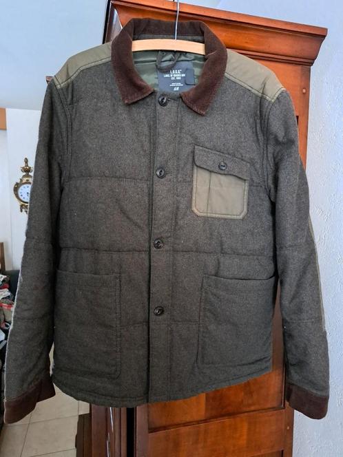 Mooie jas H&M zo goed als nieuw L, Kleding | Heren, Jassen | Winter, Zo goed als nieuw, Maat 52/54 (L), Groen, Ophalen of Verzenden