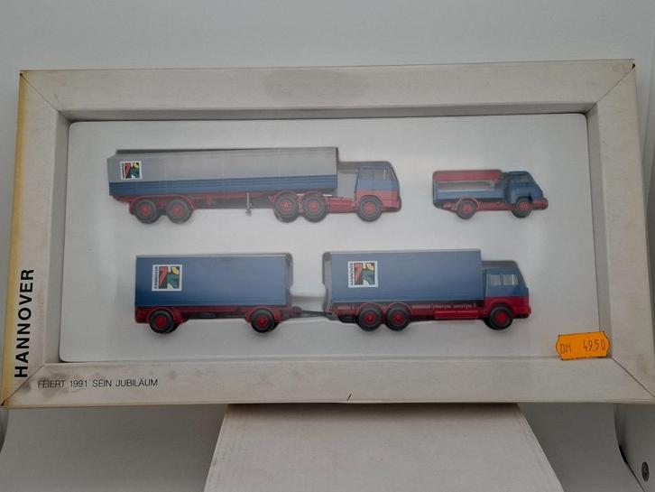 Wiking 1/87 set (1991) - 750 jaar bestaan Hannover, Hobby en Vrije tijd, Modelauto's | 1:87, Zo goed als nieuw, Bus of Vrachtwagen
