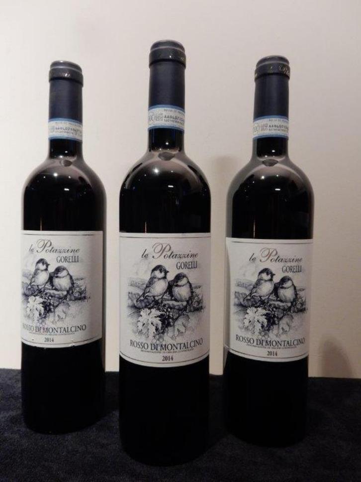 Vin rouge Le potazzine Rosso di Montalcino 2014, Collections, Vins, Comme neuf, Vin rouge, Italie, Enlèvement ou Envoi