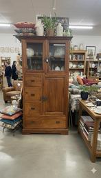 Vitrine de buffet en teck, Neuf, 25 à 50 cm, Teck, Uniek teak