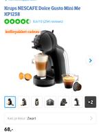 Dolce Gusto Mini Me capsule koffiezet, Ophalen, Zo goed als nieuw, Koffiepads en cups, Afneembaar waterreservoir