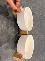 Witte voerbak en waterbak voor konijn/kat/hond/…, Dieren en Toebehoren, Ophalen, Zo goed als nieuw, Voerbakje