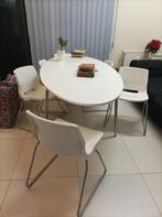 Grote ovale tafel met 6 stoelen, 200 cm of meer, 50 tot 100 cm, Kunststof, Gebruikt