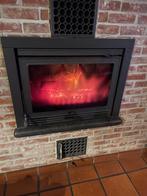 Houtkachel. Inbouwhaard, Enlèvement, Encastré