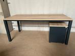 Bureau Pami 160x80 cm  4-Poot Onderstel | Halifax Eiken Blad, Huis en Inrichting, Ophalen, Bureau