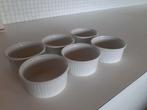 6 porseleinen Ramekin potjes, Ophalen, Zo goed als nieuw, Porselein